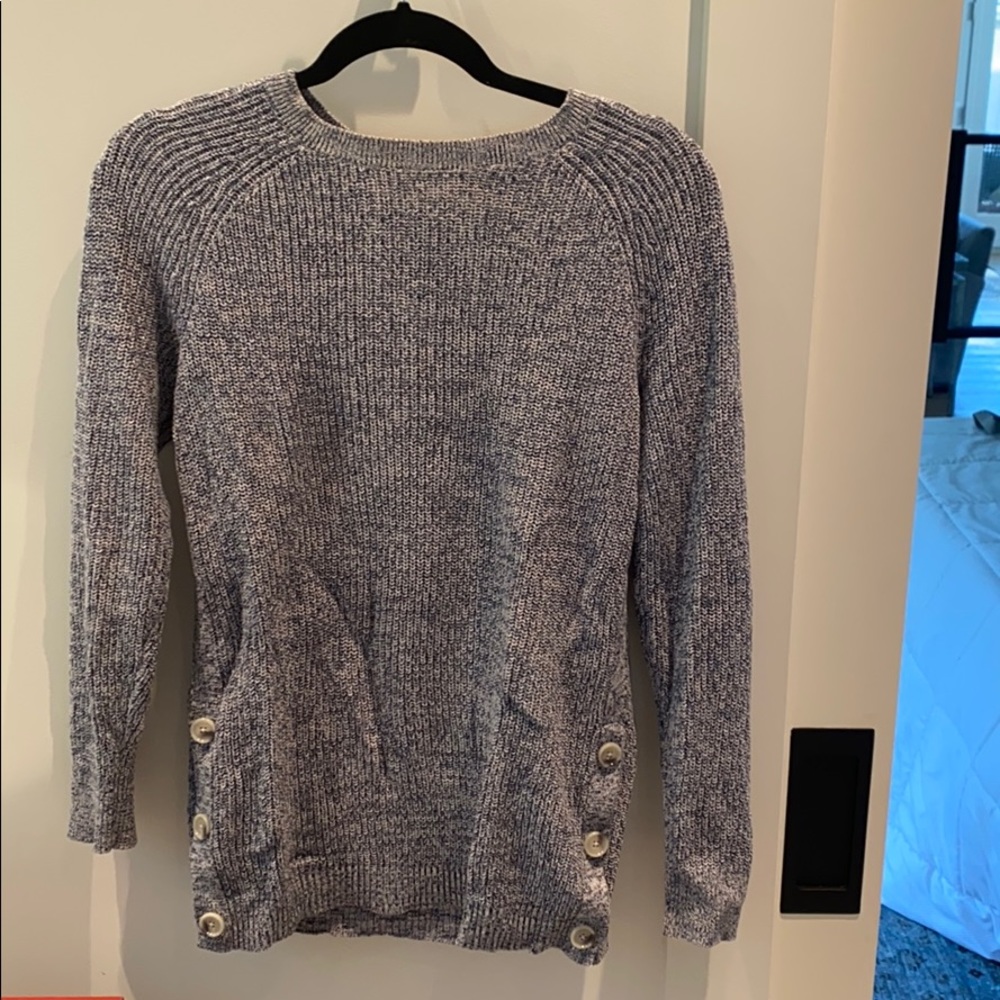 Ann Taylor LOFT heather blue sweater